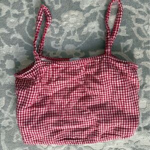 Ten Sixty Sherman Red and White Gingham Top